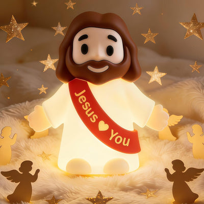 Luz nocturna de Jesús recargable silicona regulable