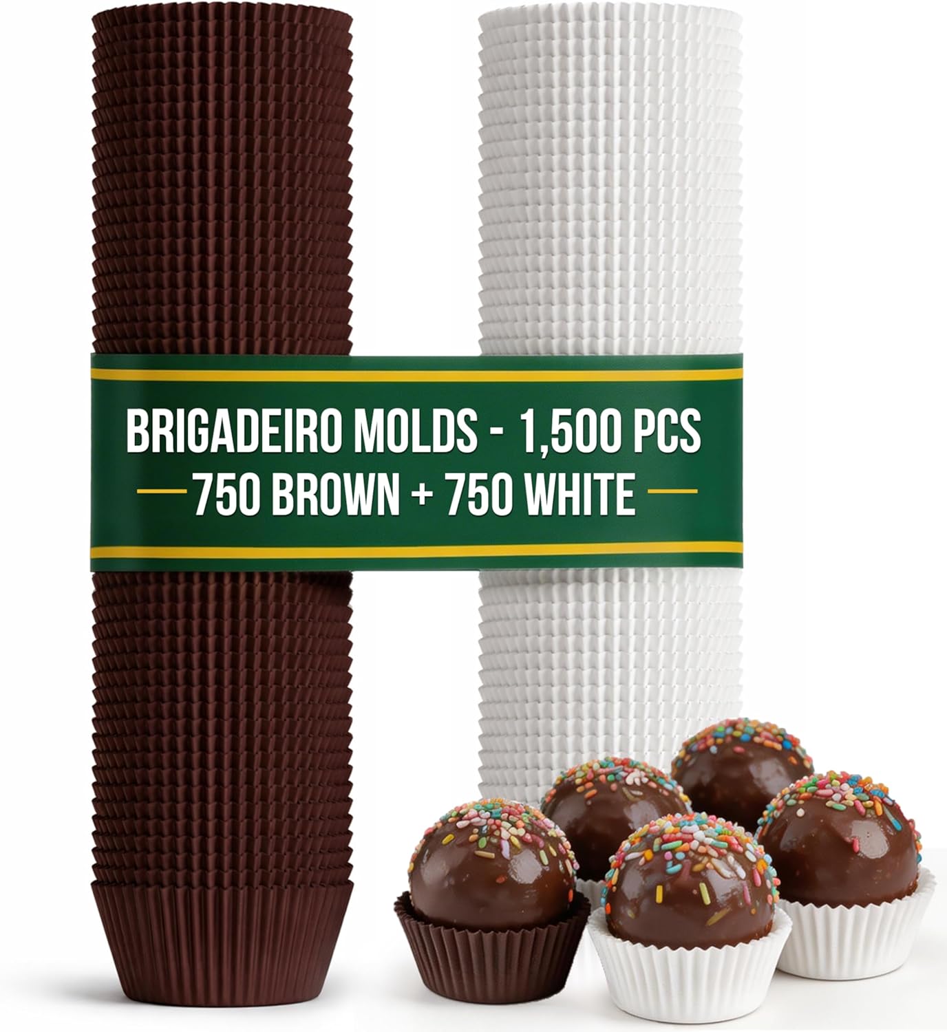 Moldes de brigadeiro forminha branca amarilla marrom