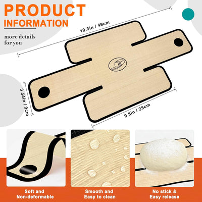 Paquete de 4 forros de silicona antiadherentes para pan 9x5 9.5x5 10x5 pulgadas marrón