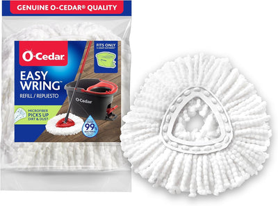 Repuesto mopa giratoria microfibra O-Cedar empaque blanco