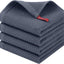4 Pzas Trapo cocina algodón tejido gofre 12x12pulg gris oscuro