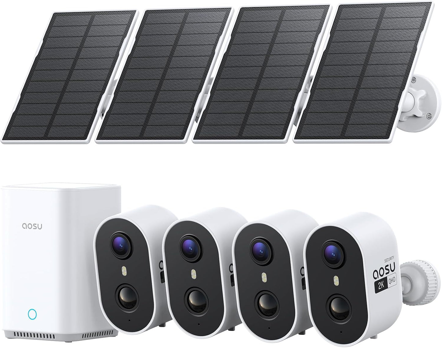 Cámaras seguridad solar inalámbricas 2K HD visión nocturna PIR AI