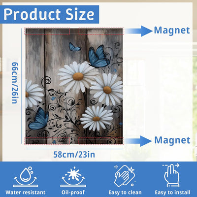 Funda magnética para lavavajillas decoración cocina rústica floral mariposa 23x26