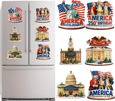 Imanes refrigerador 250 aniversario EE.UU. 6 uds decoración hogar