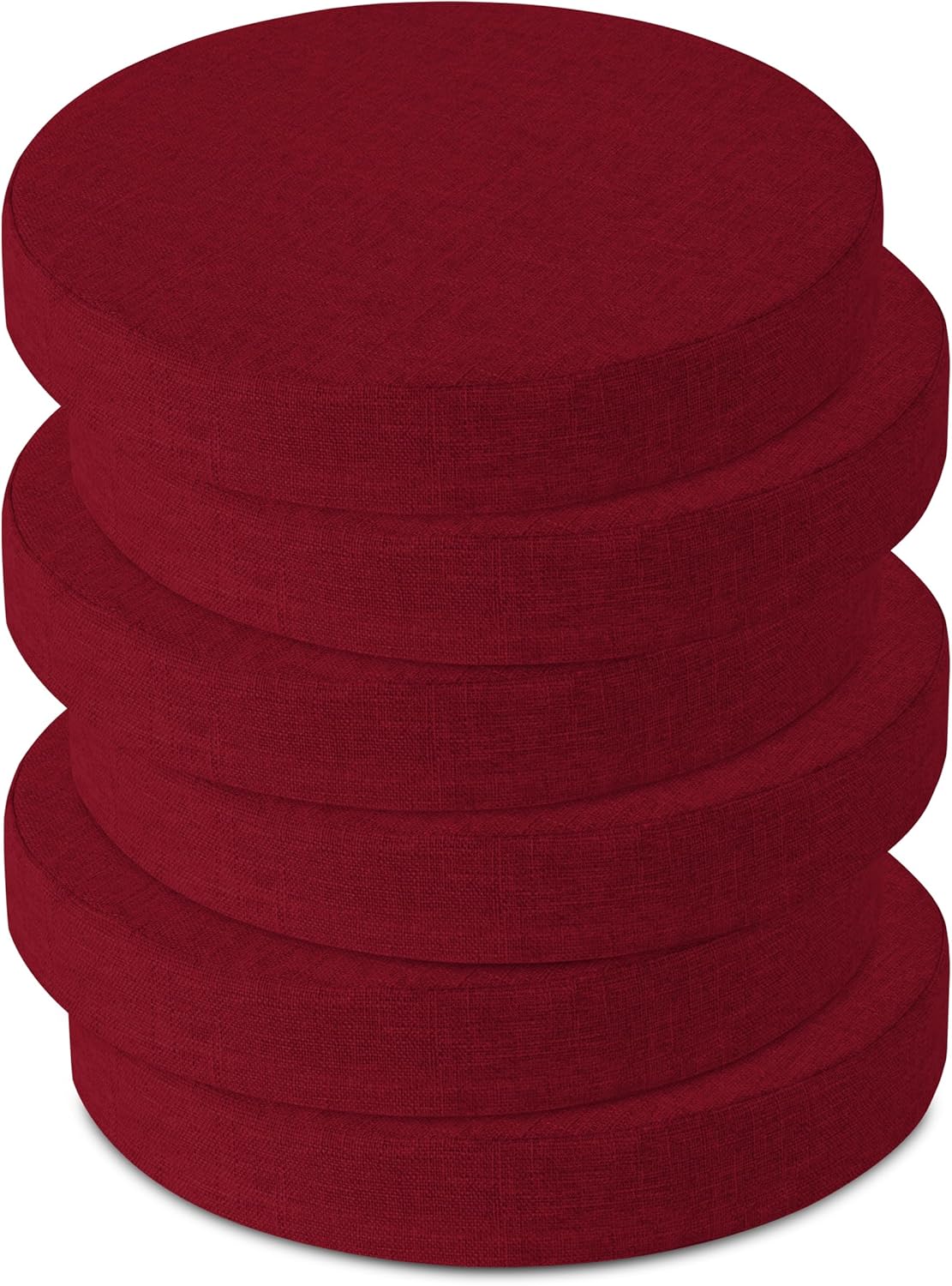Set 6 cojines silla comedor 16x16pulg rojo antiderrap