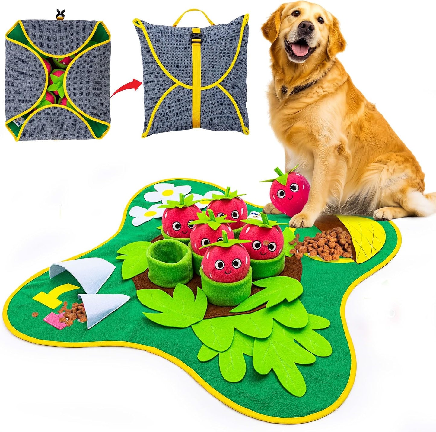 Alfombrilla interactiva perros 28x28pulg estimulación mental