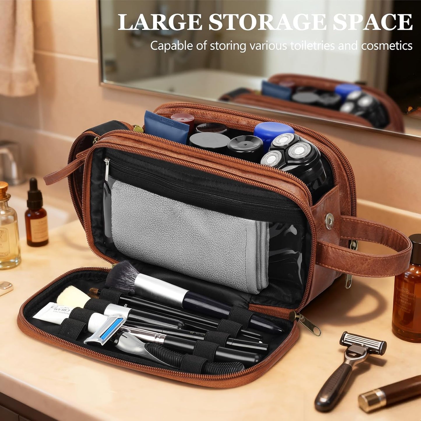 Neceser viaje hombre piel sintética regalo cumpleaños