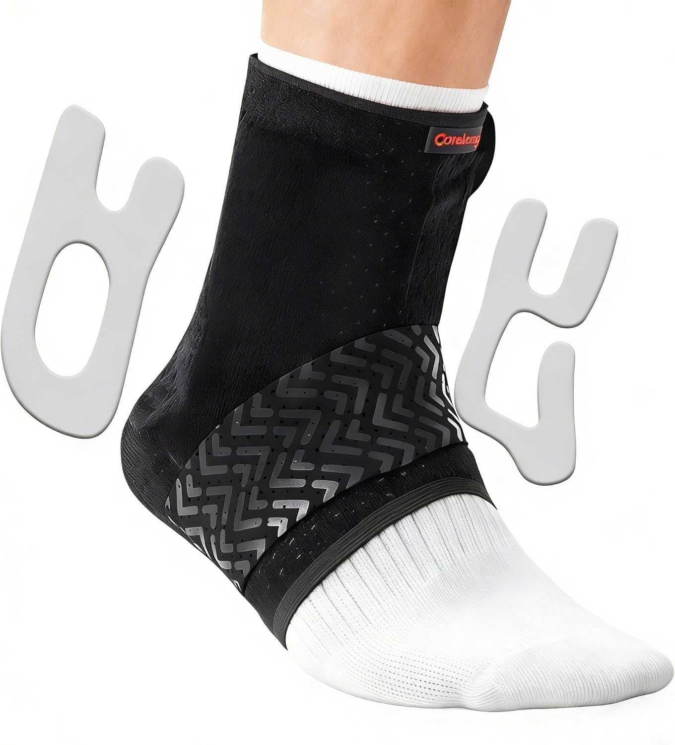 Tobillera ajustable para correr y deportes con almohadillas