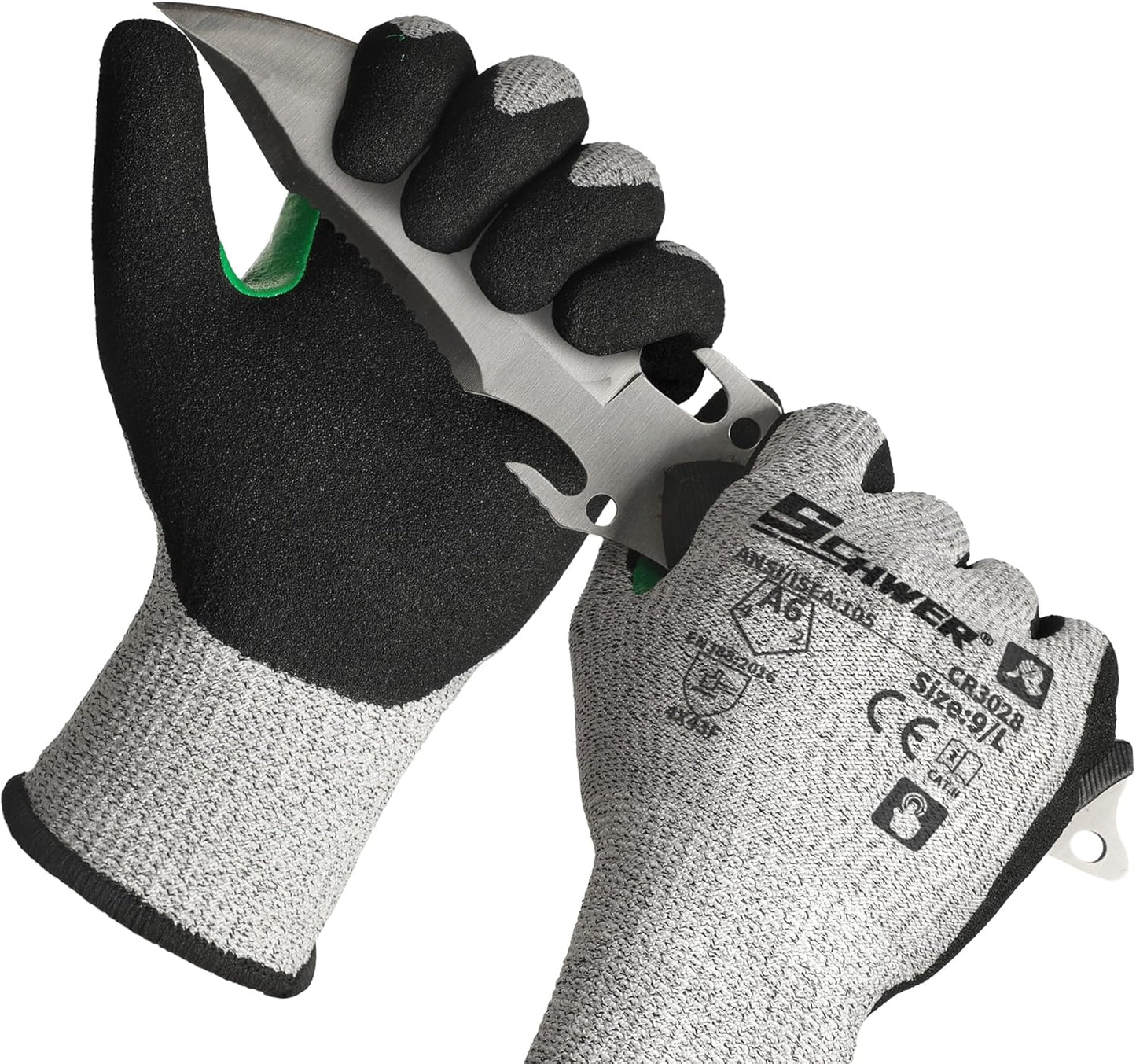 Guantes tactiles resistentes cortes ANSI A6 CR3028