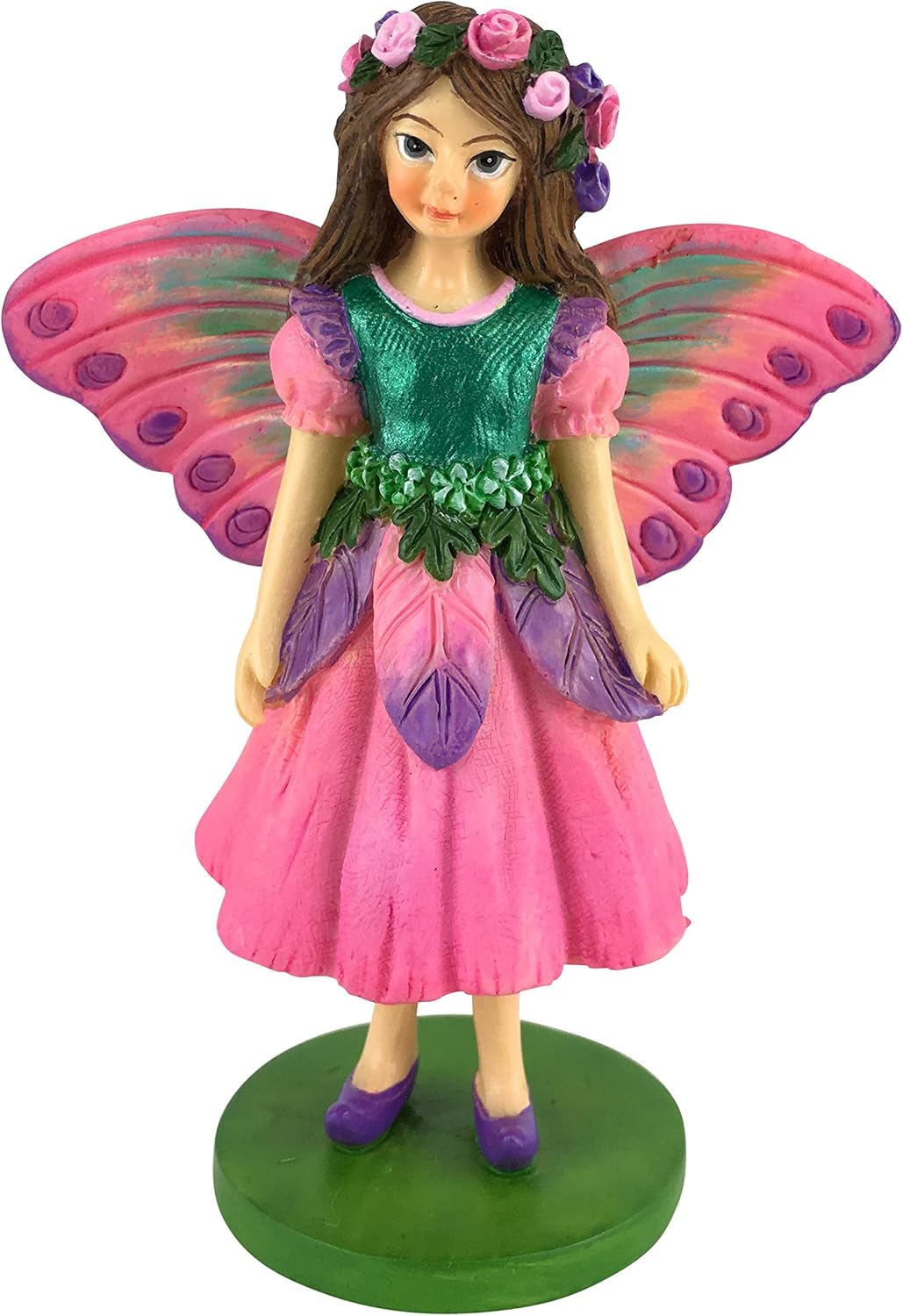 Figura hada miniatura para jardín en miniatura