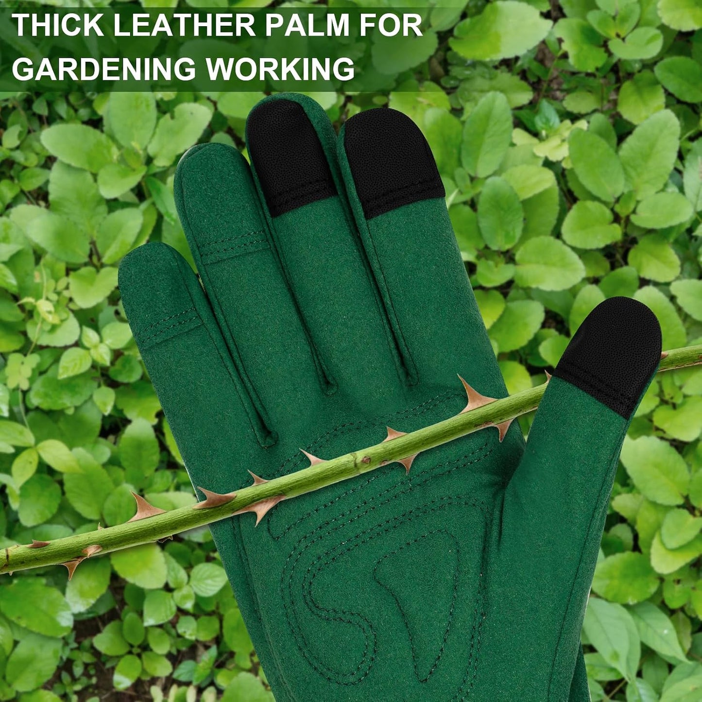 Guantes jardinería mujer cuero a prueba espinas transpirables