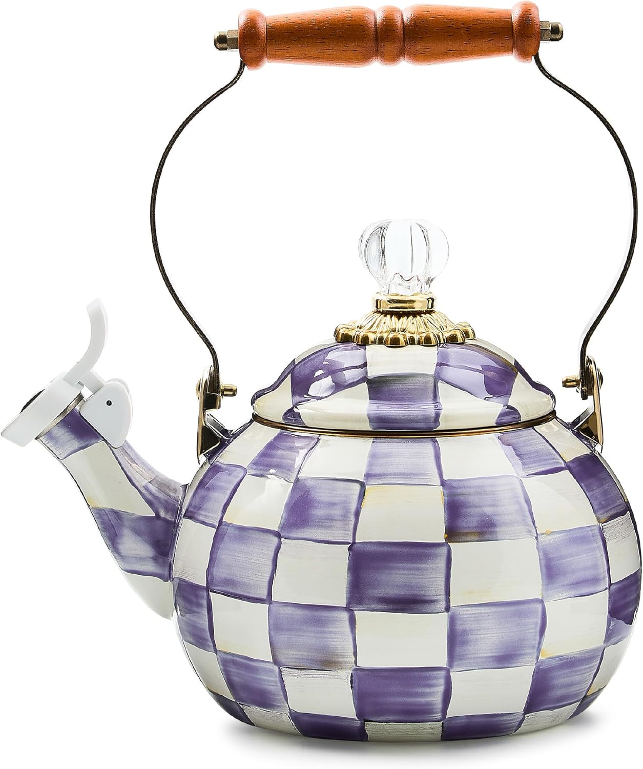 Tetera Silbante Esmaltada 2qt Color Morado Violeta