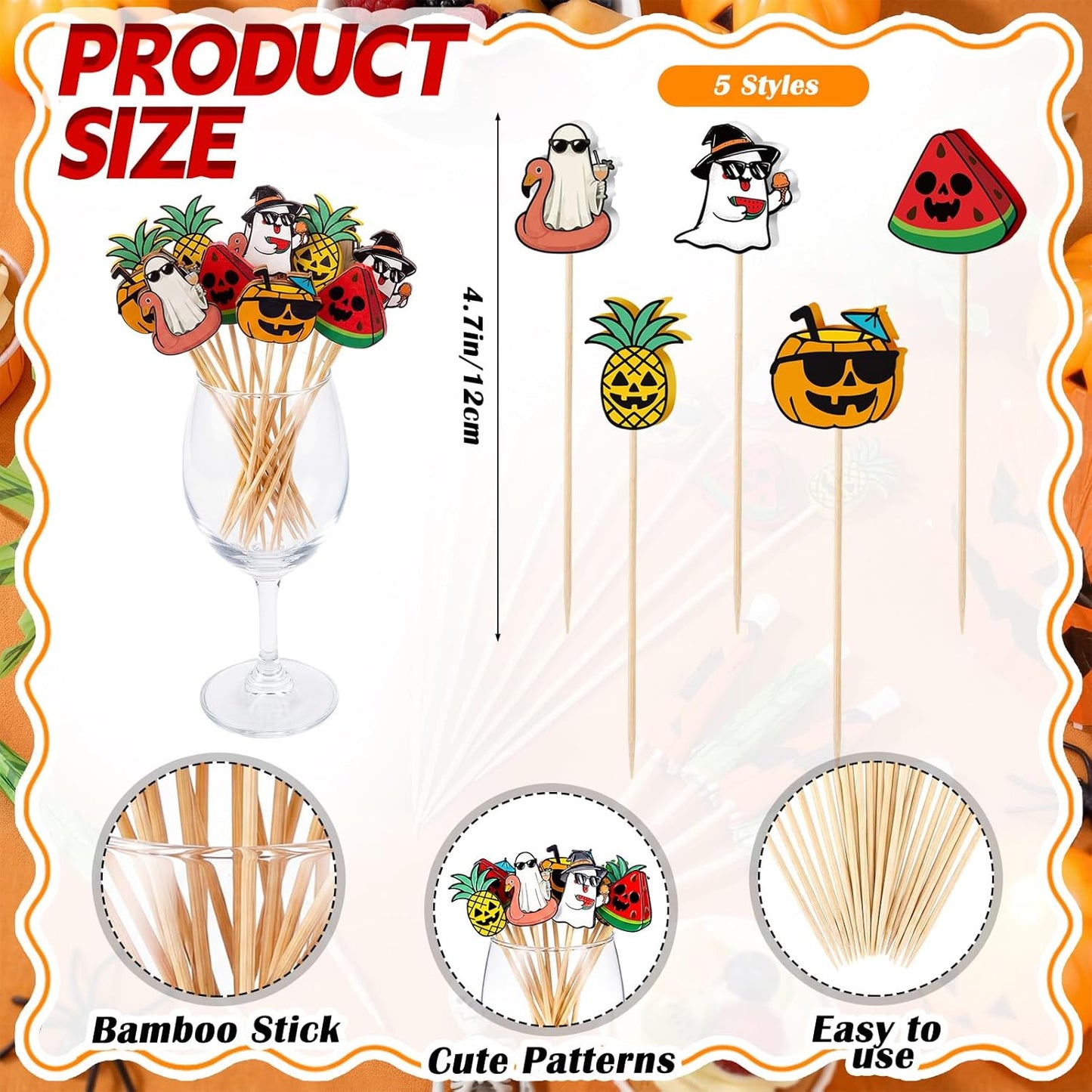 Accesorios para cócteles de verano Halloween Remerry 160 piezas