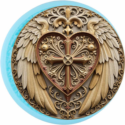 Molde silicona alas de ángel y corazón para decorar pasteles