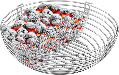 Cesta ceniza carbón acero inox comp Kamado Joe BGE 18pulg