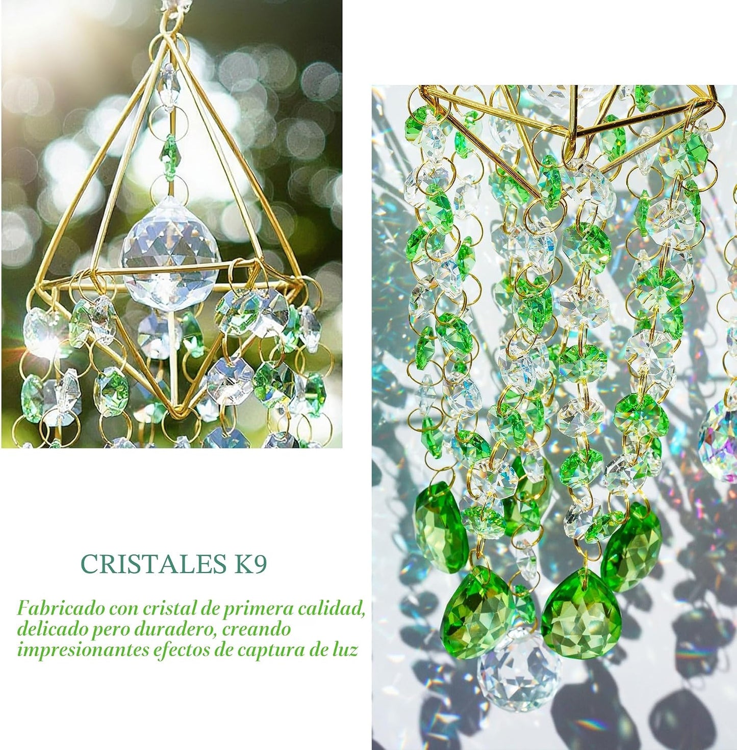 Atrapasol cristal campanilla arcoíris para ventana