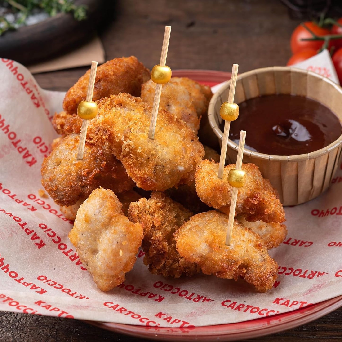 200 Pinchos Bambú para Cóctel 4.7pulg Aperitivos