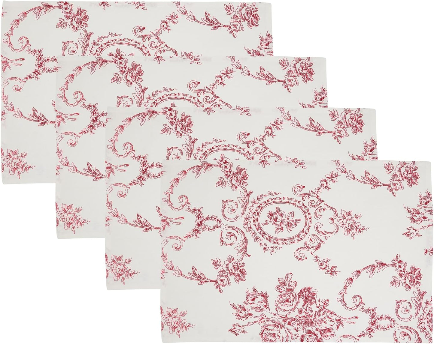 Planchas de mesa vintage floral set 4 14x20pulg