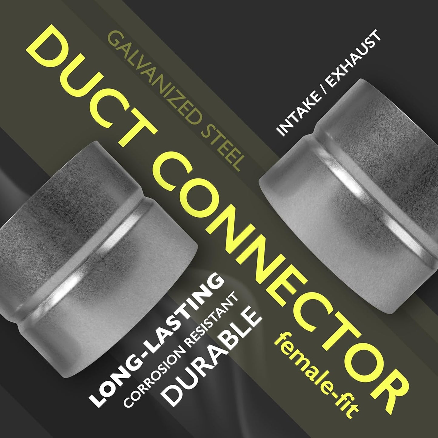 Conector tubería HVAC acero galvanizado 4 pulg