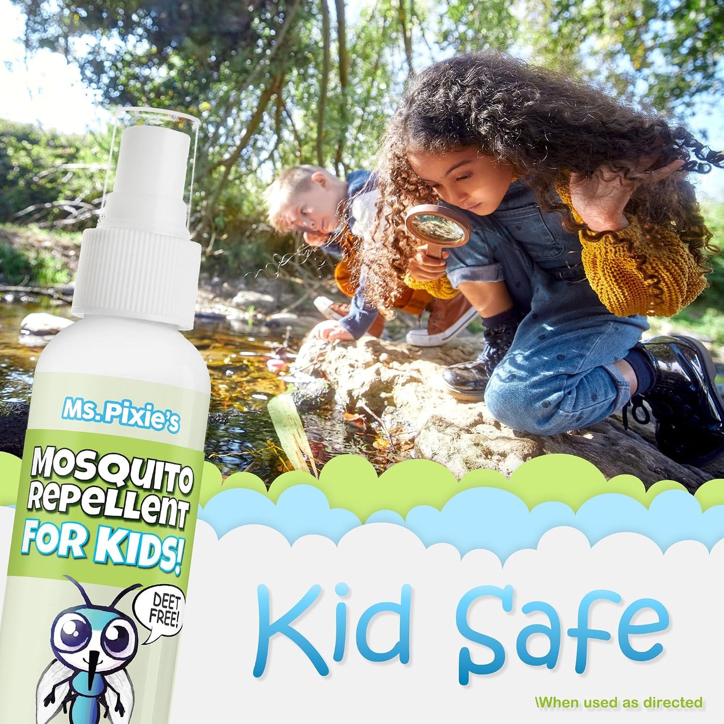 Repelente mosquitos niños spray suave 3oz