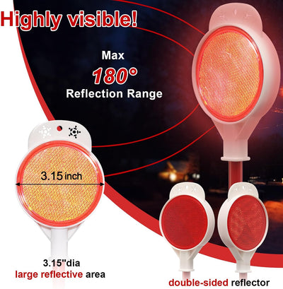 Marcadores reflectantes doble cara poste acero inox 50" carretera