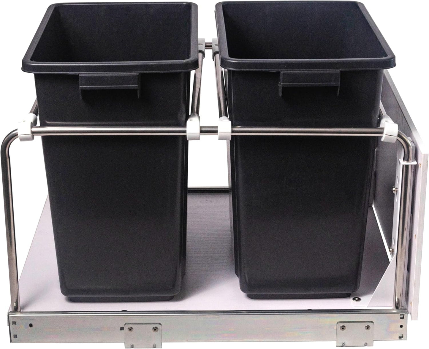 Basurero extraíble soporte ajustable 1-3 contenedores madera