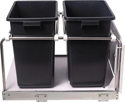 Basurero extraíble soporte ajustable 1-3 contenedores madera