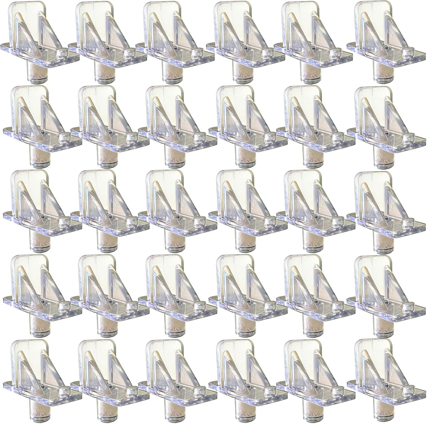 30 Clavijas Plástico 1/4pulg para Estantería Mueble