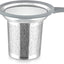 Infusor de té de acero inoxidable con tapa y bandeja de goteo