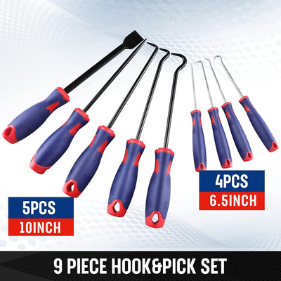 Set 9 Pzas Púas Ganchos Raspador Herramientas Automotrices