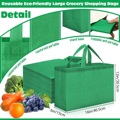 Bolsas comestibles reutilizables grandes no tejidas 16x6x12pulg