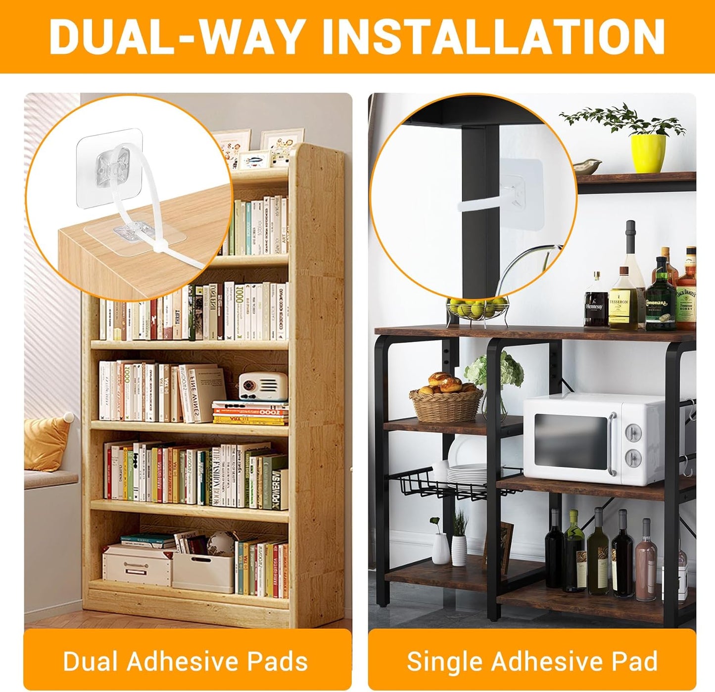 Adhesivo anclaje mueble sin taladrar 10 Uds