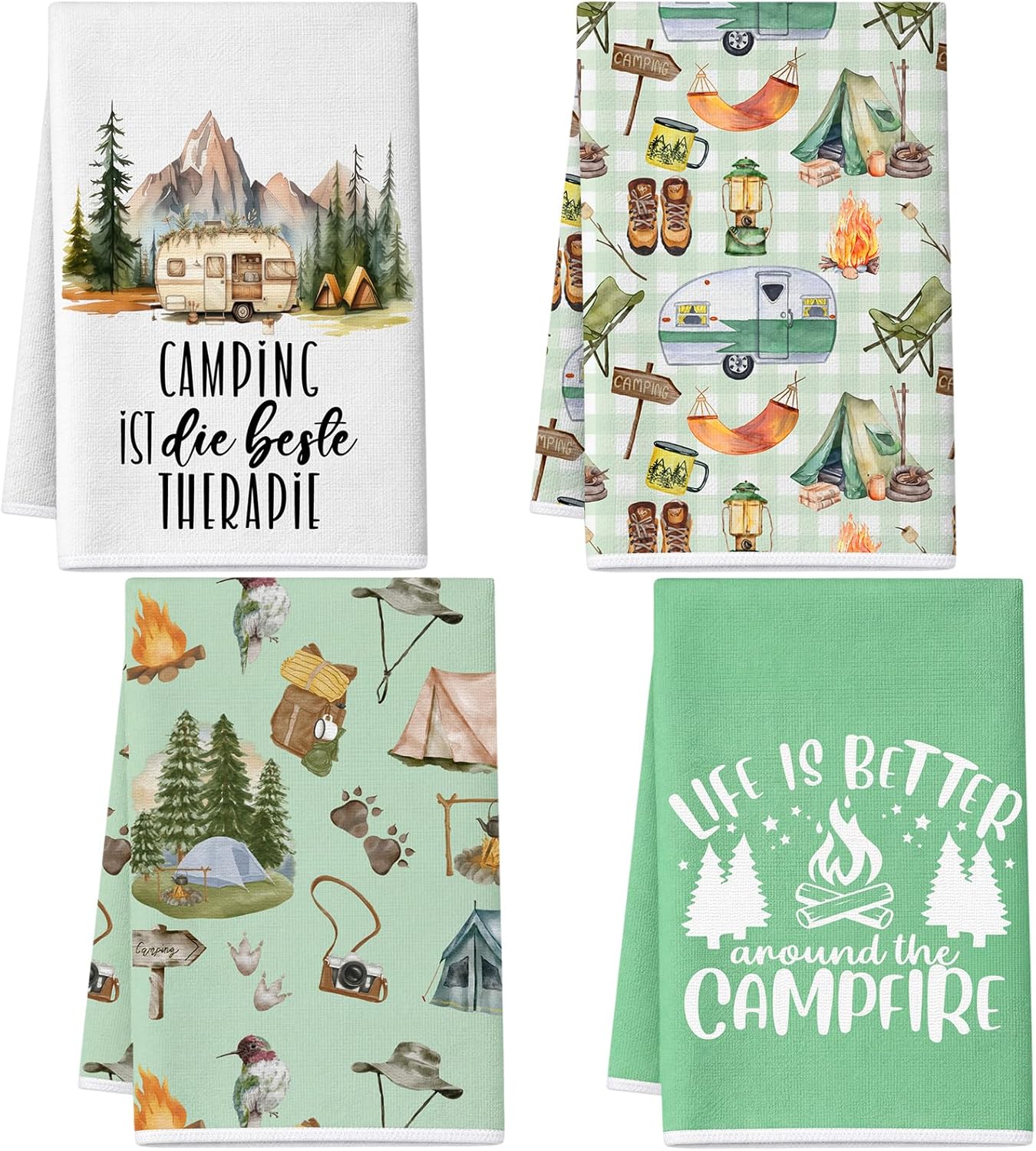 4 Pzas Toallas cocina camping refranes divertidos