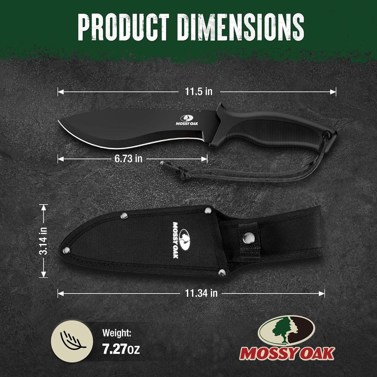 Machete Kukri 11.5pulg acero inox funda EDC ergonómico
