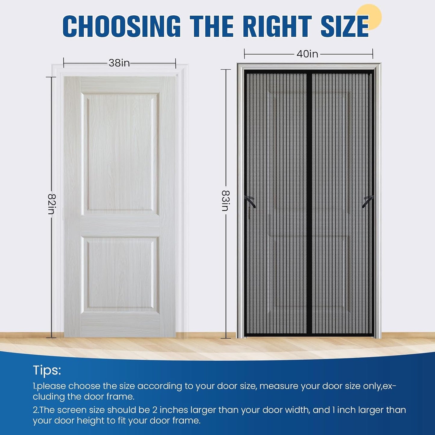 Puerta mosquitera magnética para patio con imanes