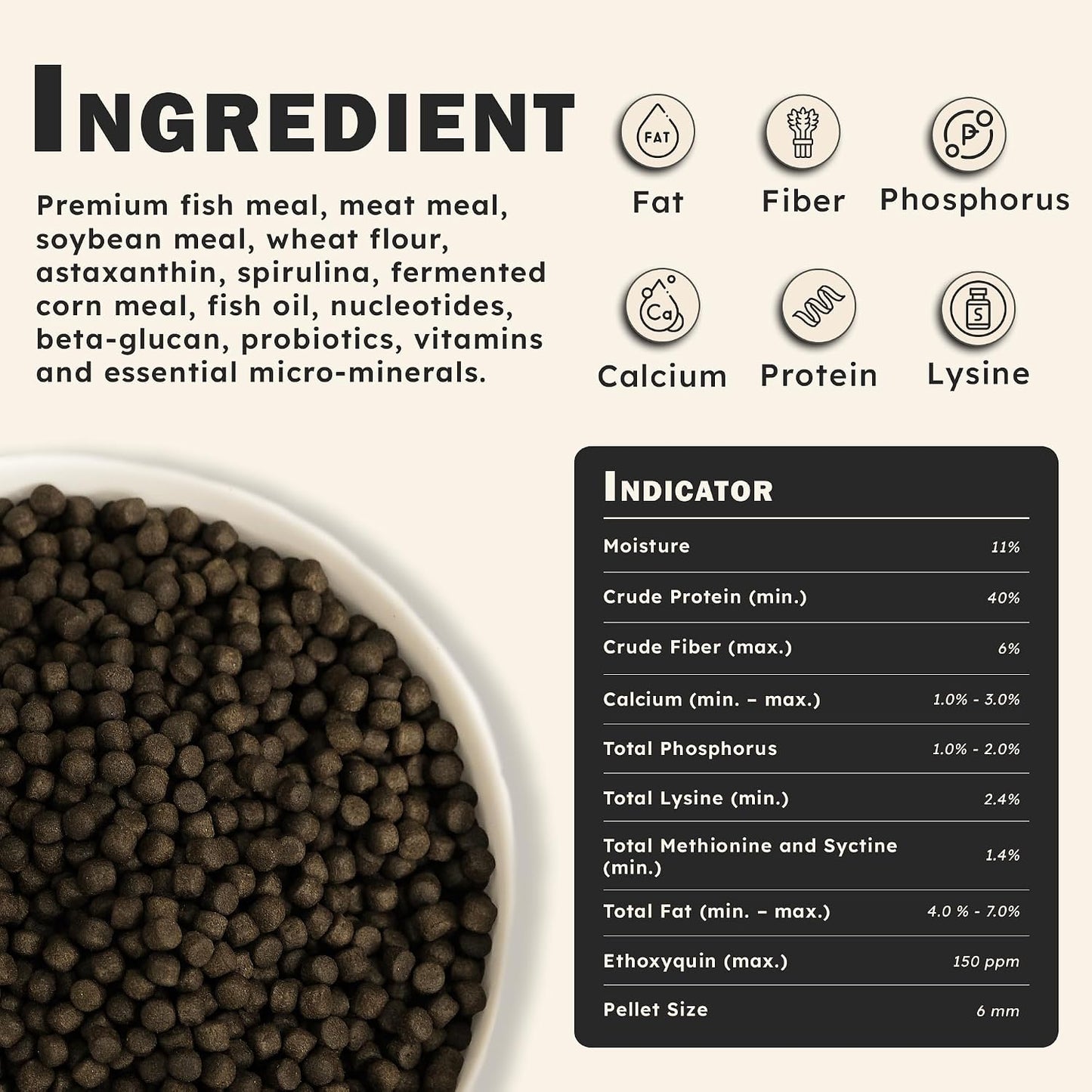 Alimento para koi color dorado 11lb pellets flotantes