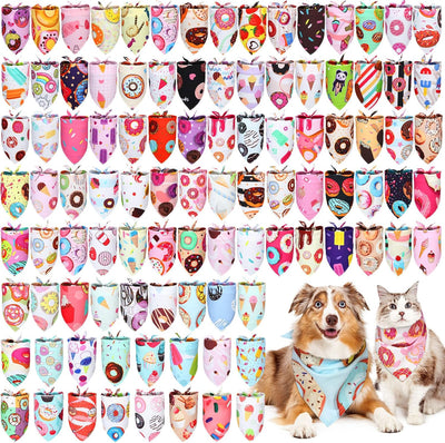 150 Bandanas Triangulares para Perros Medianos y Grandes Coloridas