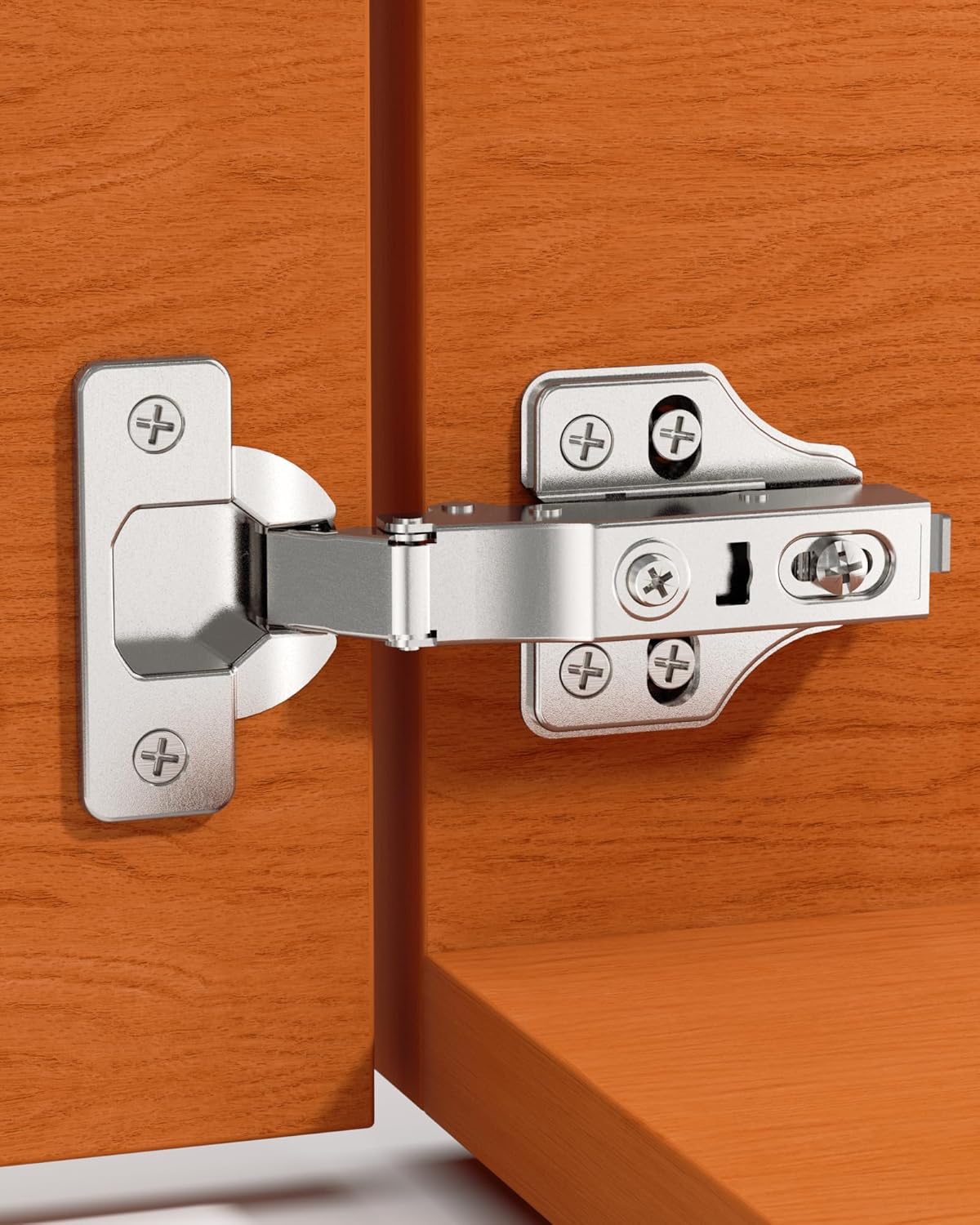 4 Pzas Bisagras de Puerta Sin Marco Cerrado Suave 105° Ajuste 3D