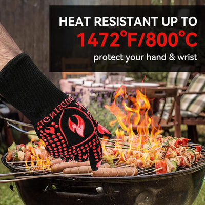Guantes silicona para barbacoa y horno resistentes 1472°F