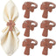 Juego de 6 servilleteros de cruz de Pascua en madera para fiestas y decoración