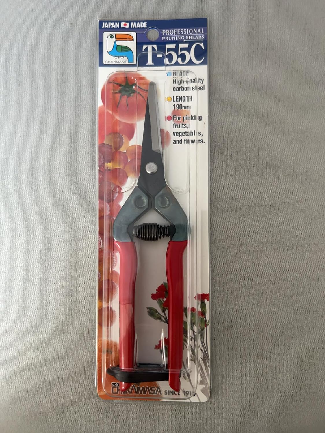 Tijeras jardinería T-55C para cosecha frutas y verduras