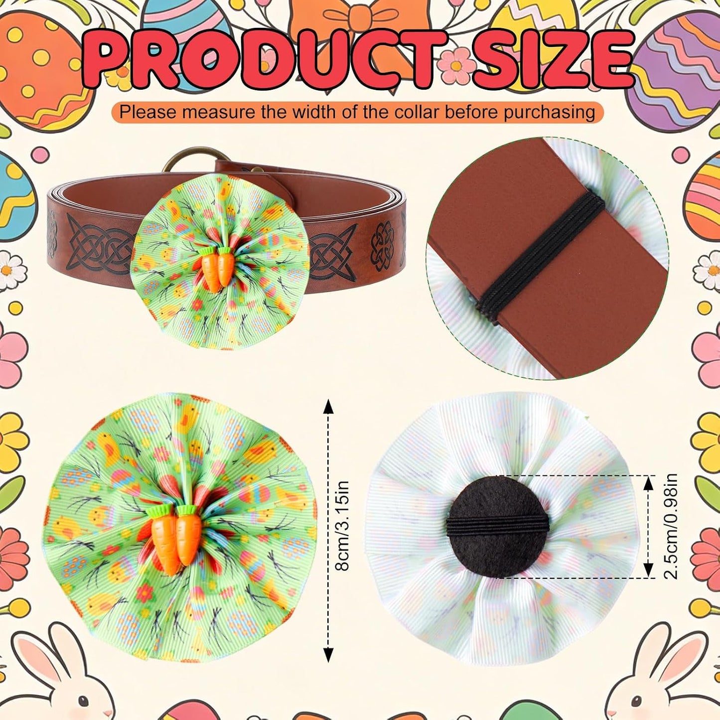 50 Collares Pascua Perro Pajaritas Con Dije Flor Conejo