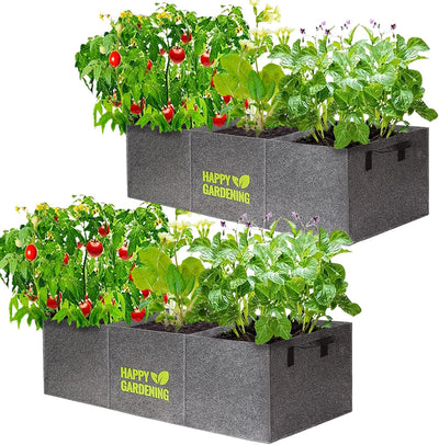 Bolsas cultivo tela 2 camas jardín elevadas asa 3ft²