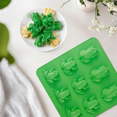 Moldes de silicona para ranas de Pascua, dulces, gelatina y decoración