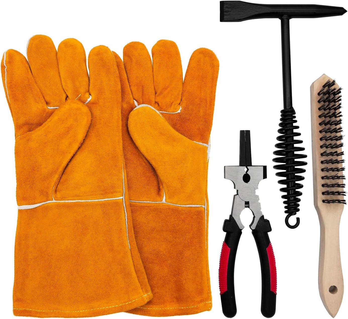 Set Accesorios Soldadura Martillo Guantes Alicates Cepillo