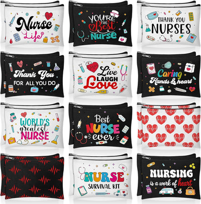 24 Bolsas Cosméticos con Cremallera Organizador Viaje Mujer
