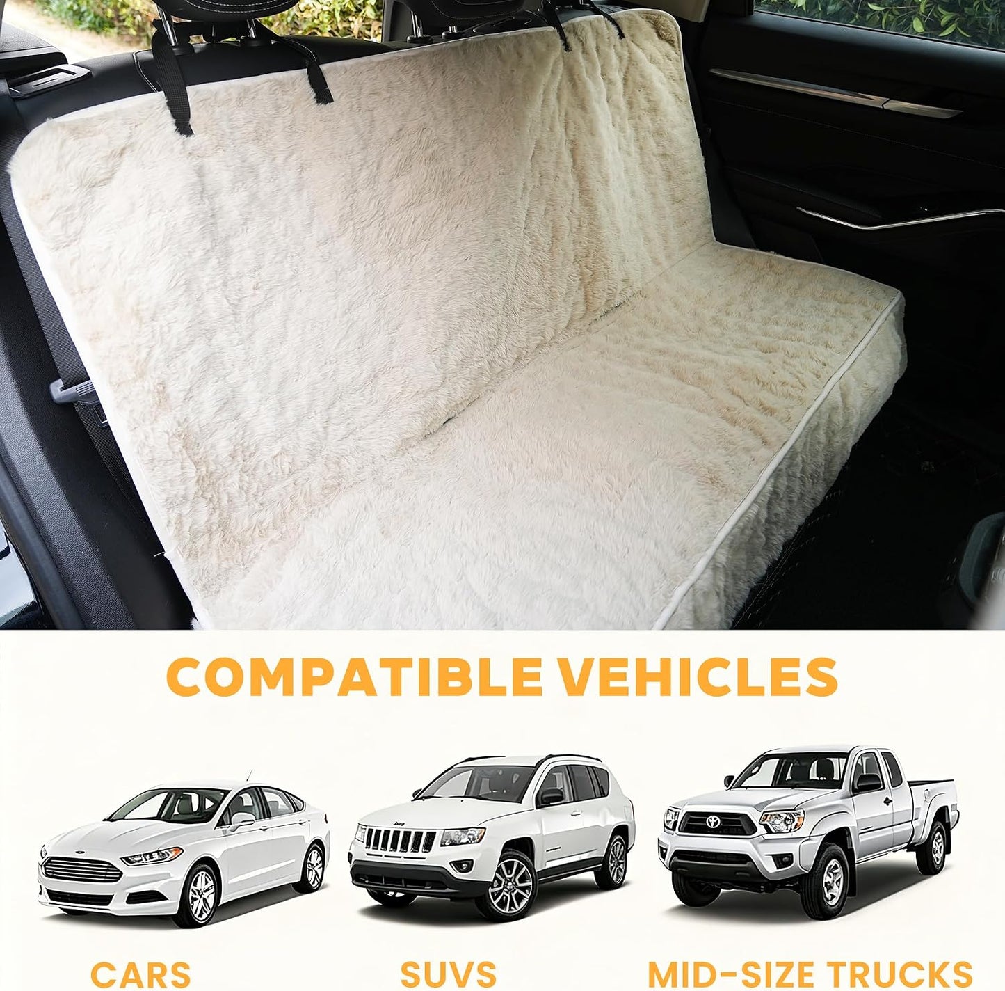 Funda asiento auto perro piel sintética impermeable