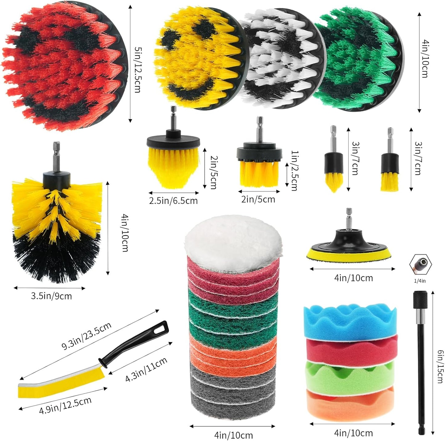Set 32 Pzas Accesorios Cepillo Taladro Hogar Baño Coche