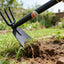 Azada jardinera 2en1 mango largo acero inox