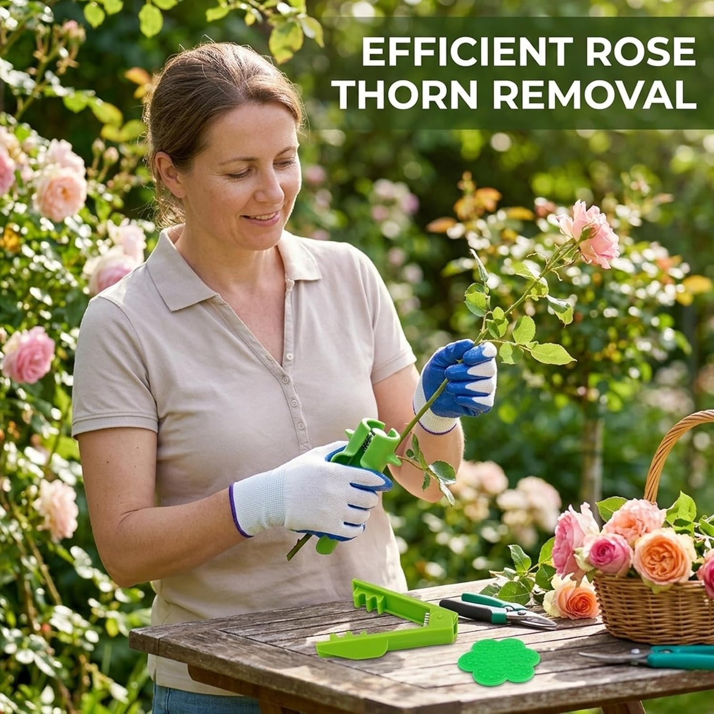 Set 4 Herramientas Pelar Espinas Rosas Jardinería Profesional